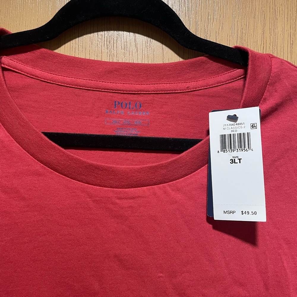 Polo T-Shirt - Red - 3XLT